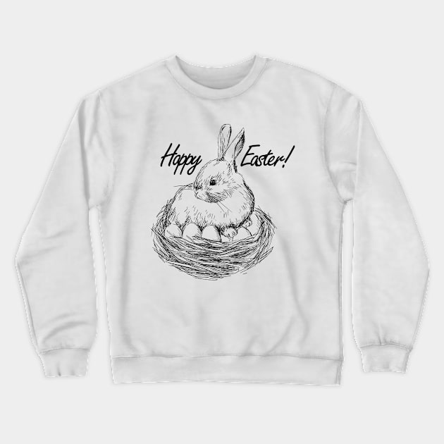 Easter Bunny image Crewneck Sweatshirt by rachelsfinelines